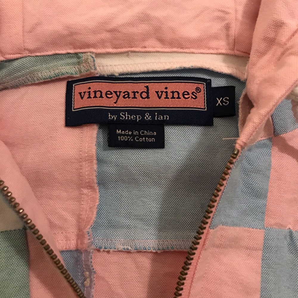 Vineyard Vines Patchwork 3/4 Zip Pullover - image 5